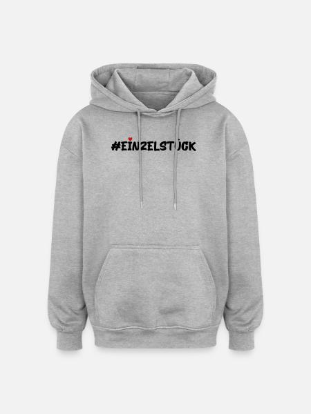 Einzelstück - Oversized Unisex Hoodie - Grau meliert