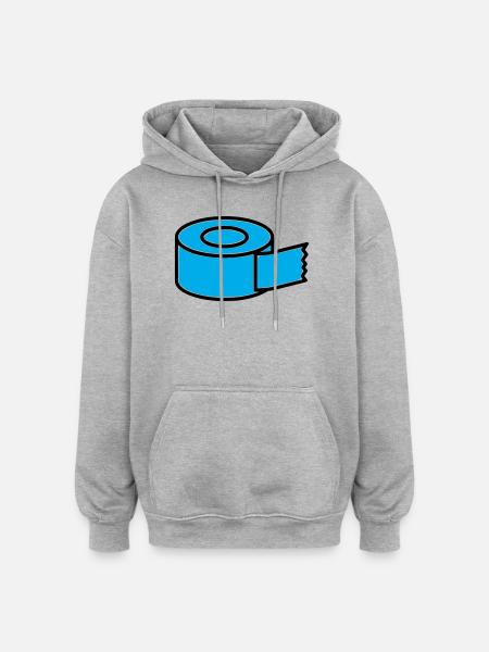 Tape Roll Comic - Oversized Unisex Hoodie - heather grey