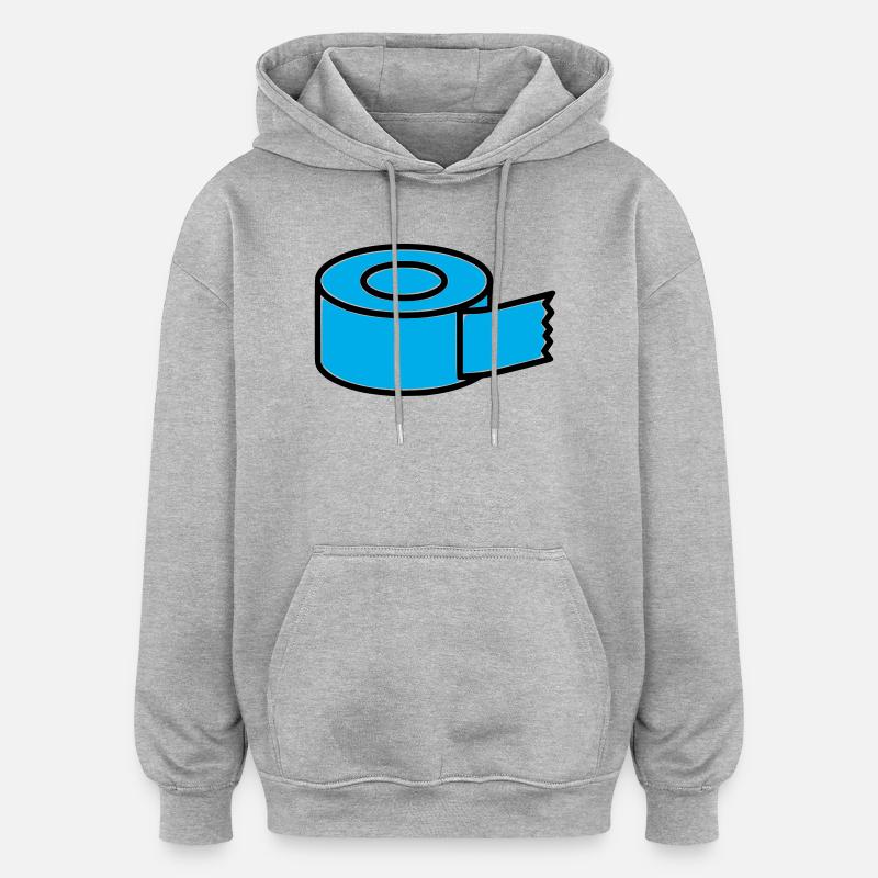 Tape Roll Comic - Sweat à capuche oversize unisexe - gris chiné