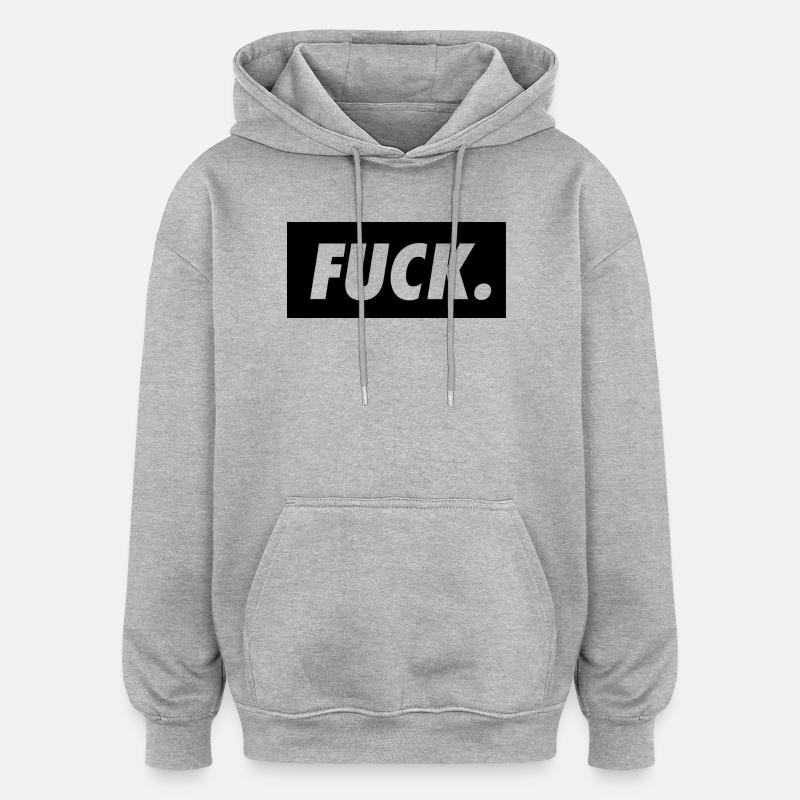 Baiser. Transparent. - Sweat à capuche oversize unisexe - gris chiné