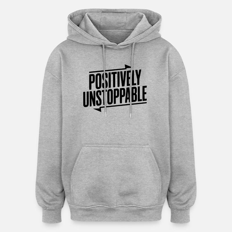 Absolument Inarrêtable - Sweat à capuche oversize unisexe - gris chiné