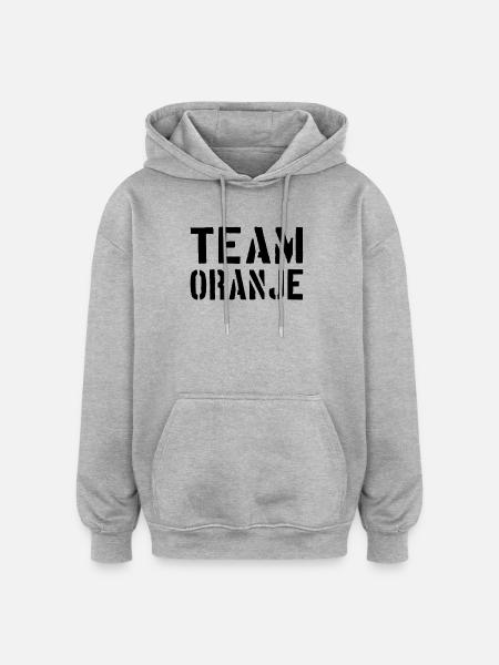 Team Oranje - Nederland - Niederlande Netherlands - Oversized Unisex Hoodie - heather grey