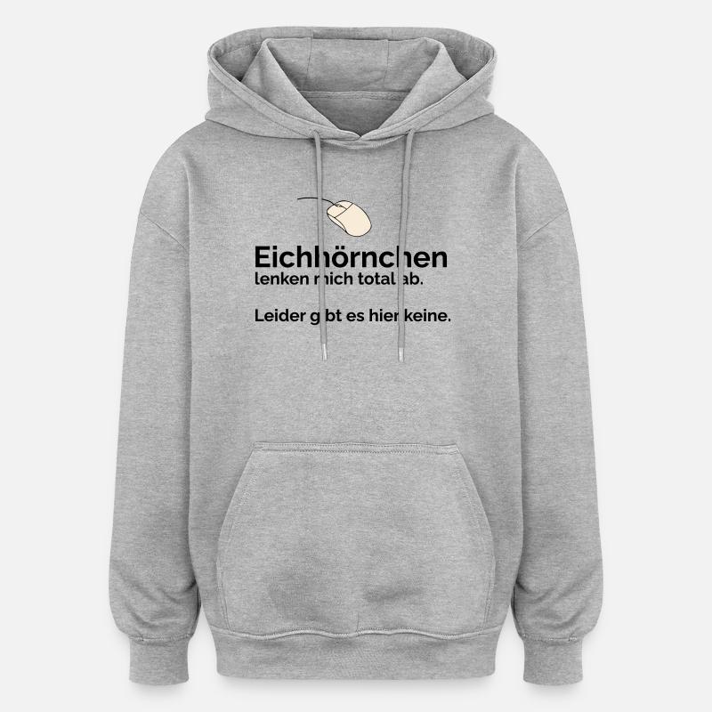 Eichhörnchen - Oversized Unisex Hoodie - Grau meliert