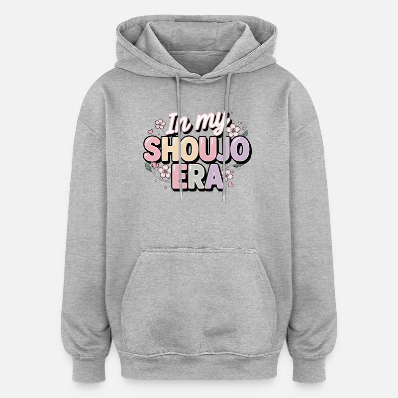 À mon époque Shoujo - Sweat à capuche oversize unisexe - gris chiné