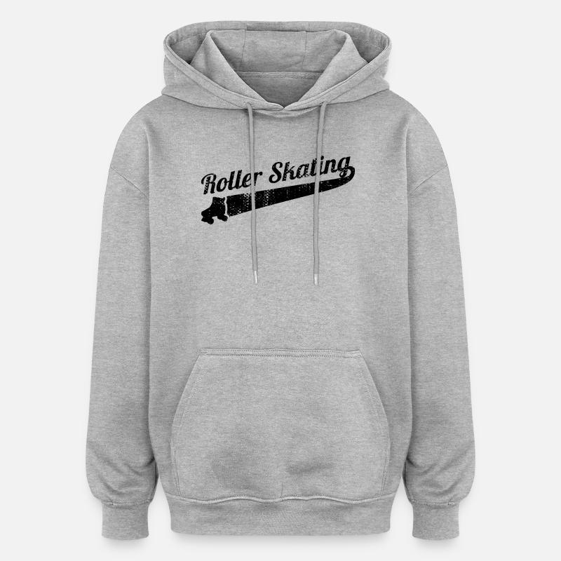 Roller - Sweat à capuche oversize unisexe - gris chiné