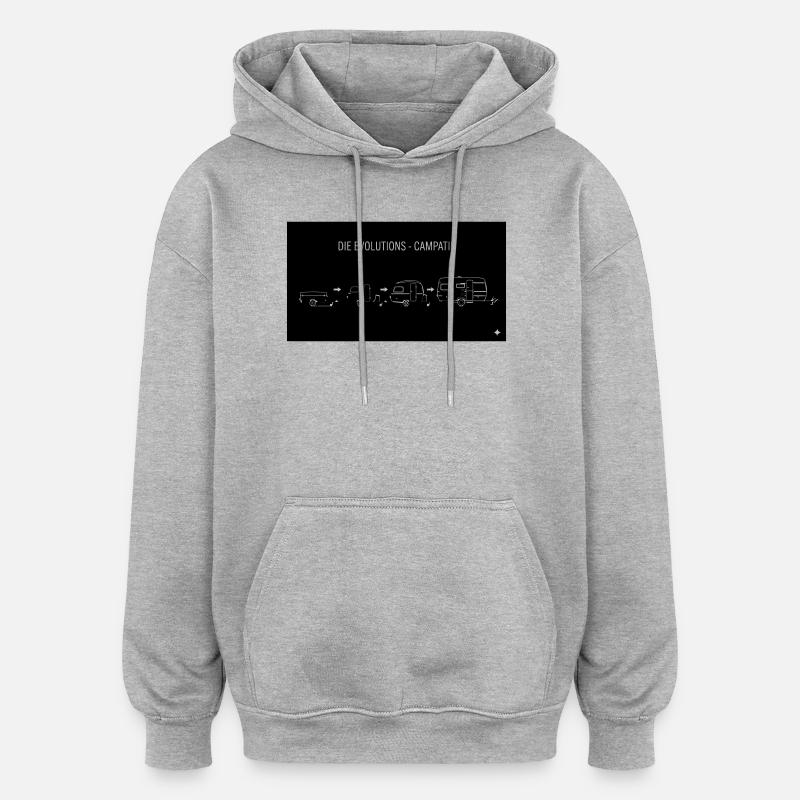 die evolutions campatie V - Oversized Unisex Hoodie - Grau meliert