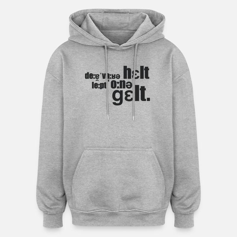 Le vrai héros - Sweat à capuche oversize unisexe - gris chiné