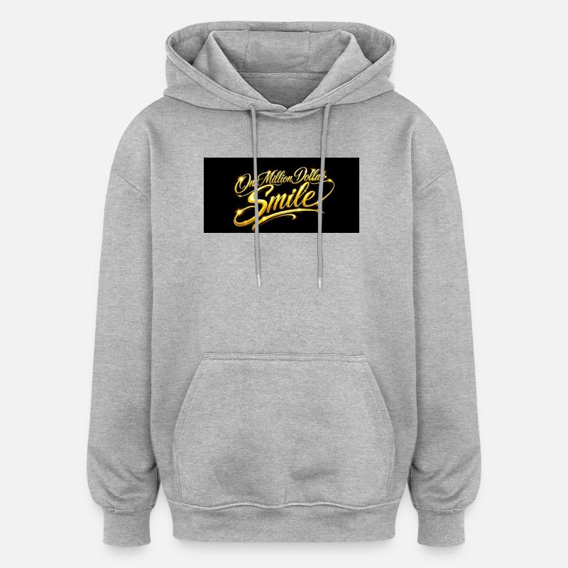 Sourire à un million de dollars - Sweat à capuche oversize unisexe - gris chiné