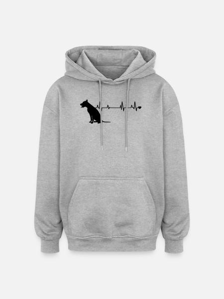 Dog - Oversized Unisex Hoodie - heather grey