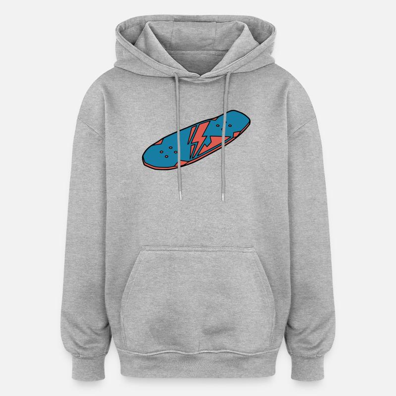 Skateboard Deck Urban Street - Sweat à capuche oversize unisexe - gris chiné