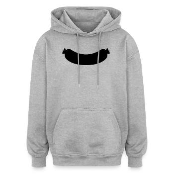 Wurst - Oversized Unisex Hoodie - Grau meliert - Vorne - Noah (186cm)