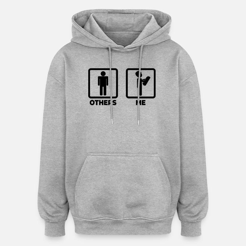 Architect Stick Figures - Oversized Unisex Hoodie - heather grey