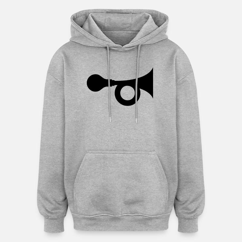 Cor - Sweat à capuche oversize unisexe - gris chiné