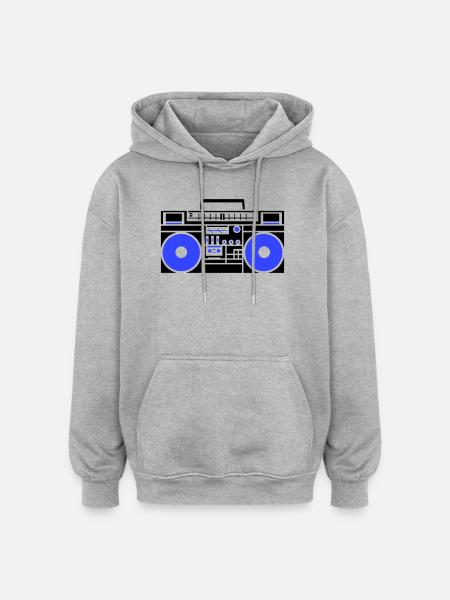 Ghetto blaster radio - Oversized Unisex Hoodie - heather grey