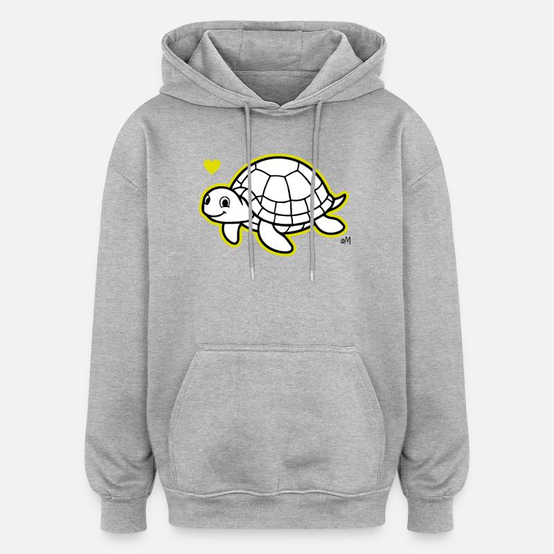 Max_the_turtle - Oversized Unisex Hoodie - heather grey