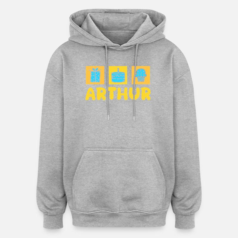 Arthur as a gift - Oversized Unisex Hoodie - heather grey