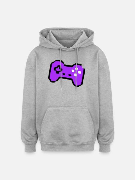 Weird Retro Controller Gamer - Oversized Unisex Hoodie - heather grey