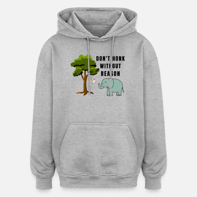 N’t_honk - Sweat à capuche oversize unisexe - gris chiné