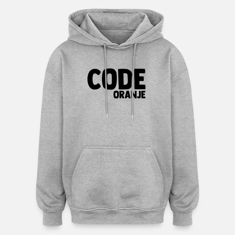 Code Oranje - Nederland - Netherlands Niederlande - Oversized Unisex Hoodie - heather grey