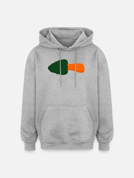 Frischer Steinpilz Wald Natur - Oversized Unisex Hoodie - Grau meliert