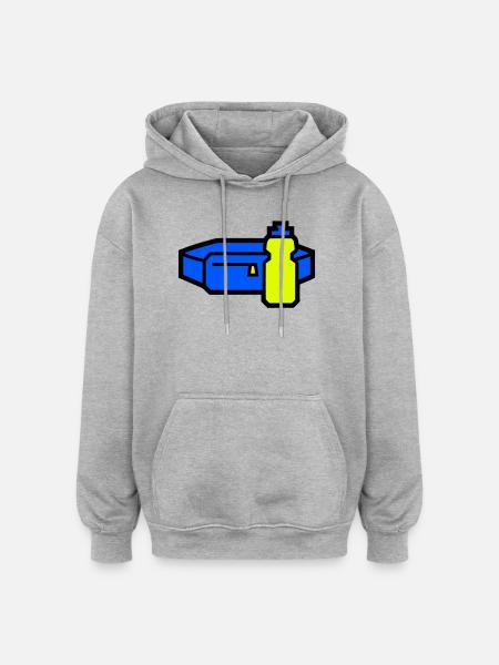 Practical Hydration Belt Runner - Oversized Unisex Hoodie - heather grey
