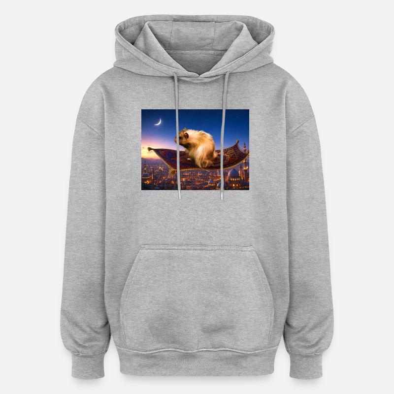 Chico 11 : Chico dans Aladdin - Sweat à capuche oversize unisexe - gris chiné