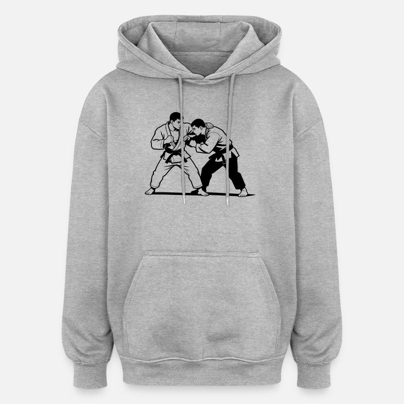 Sambo - Sweat à capuche oversize unisexe - gris chiné