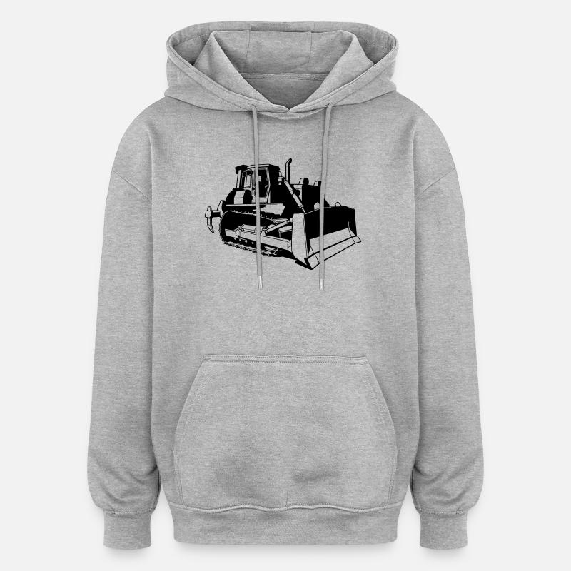 Bulldozer - Oversized Unisex Hoodie - heather grey