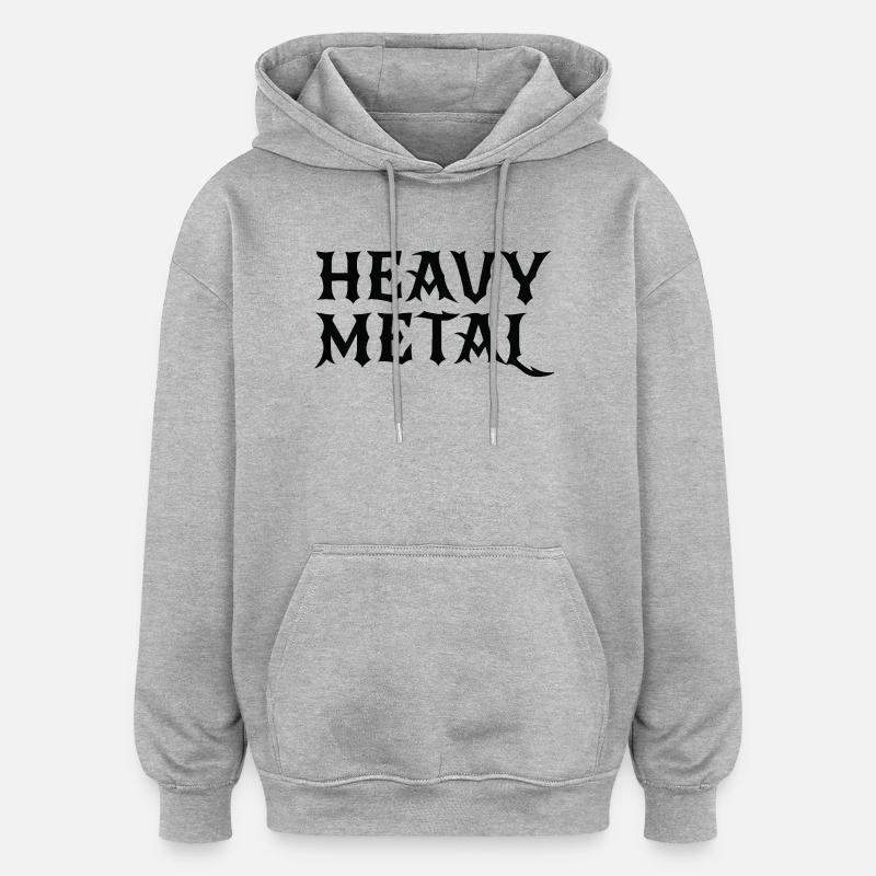 Heavy Metal Gothic logo - Oversized Unisex Hoodie - heather grey