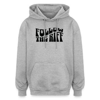 Folge dem Riff - Oversized Unisex Hoodie - Grau meliert - Vorne - Noah (186cm)