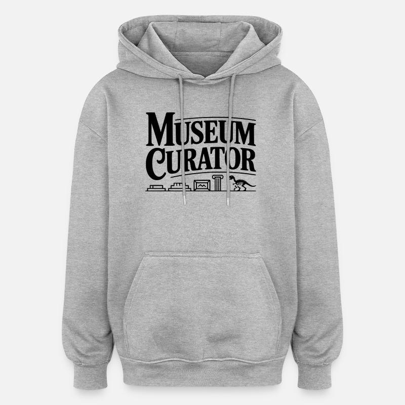Conservateur du musée - Sweat à capuche oversize unisexe - gris chiné