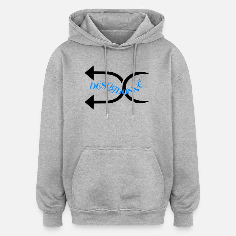 Désodonné  - Sweat à capuche oversize unisexe - gris chiné