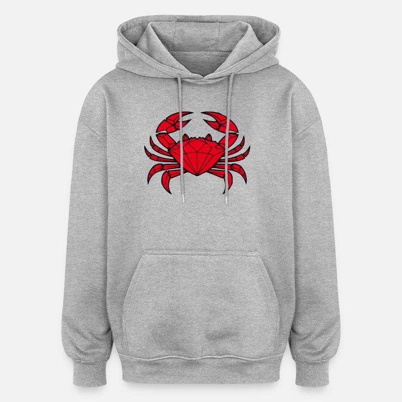 Cancer – Protection et force - Sweat à capuche oversize unisexe - gris chiné