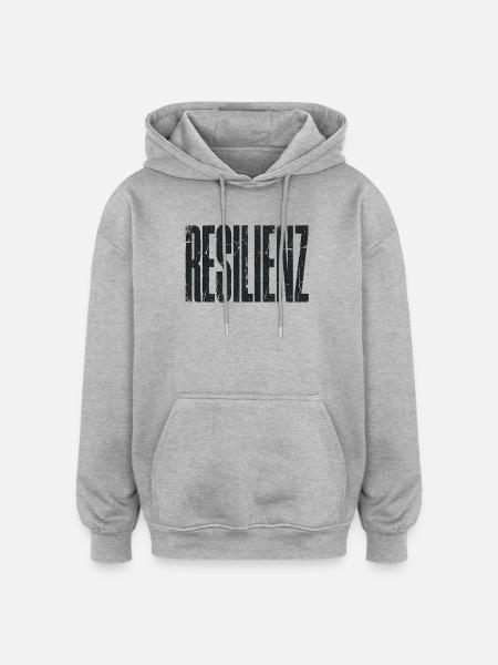 Resilienz - Oversized Unisex Hoodie - Grau meliert