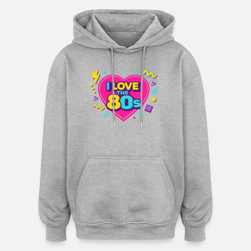 Disco Party 80s 80s - Oversized Unisex Hoodie - heather grey