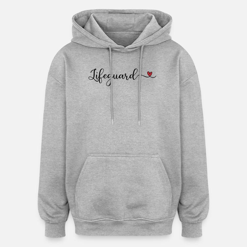 Maître nageur - Sweat à capuche oversize unisexe - gris chiné