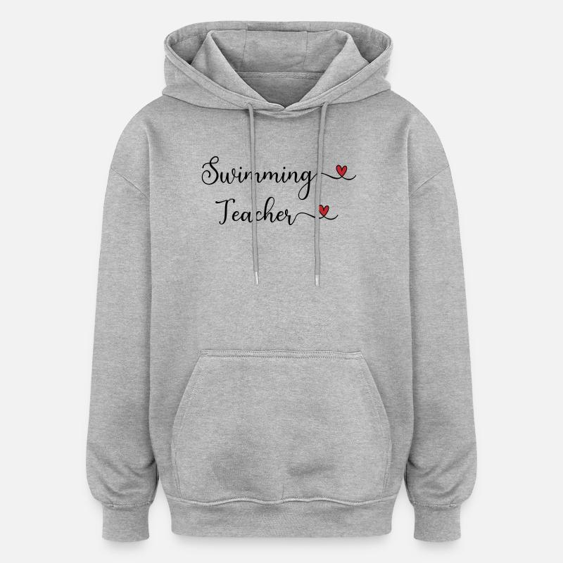 Moniteur de natation - Sweat à capuche oversize unisexe - gris chiné