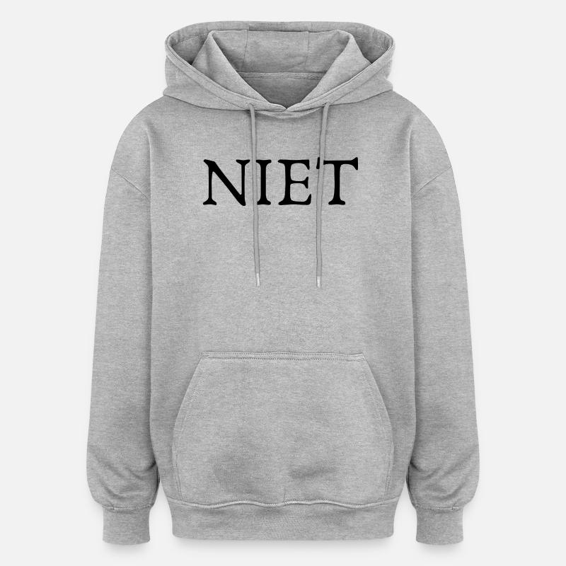 NIET - Sweat à capuche oversize unisexe - gris chiné