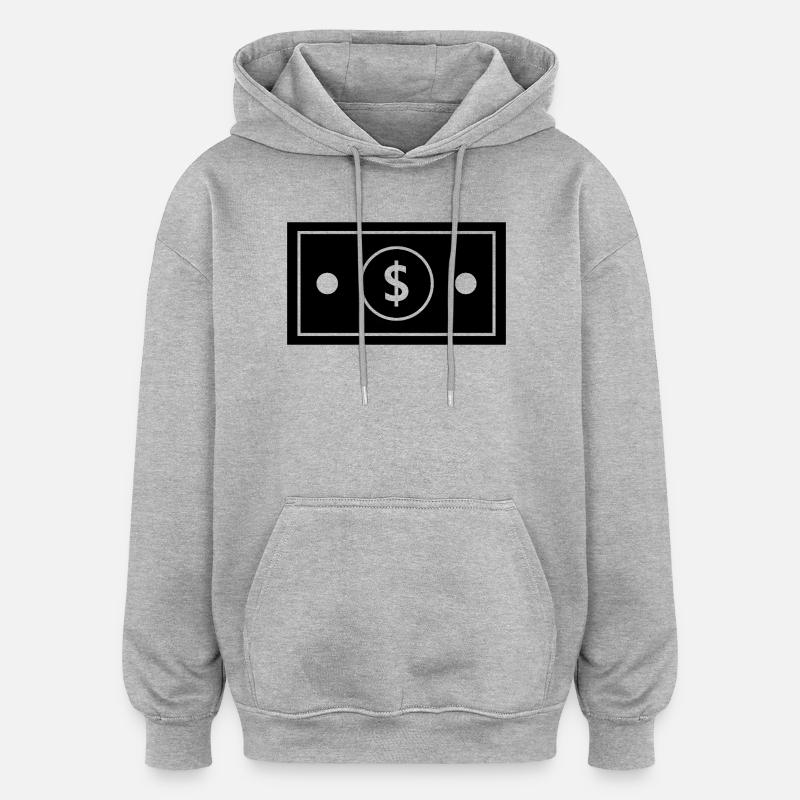 Dollar - Oversized Unisex Hoodie - heather grey