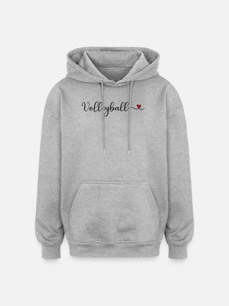 Volleyball - Oversized Unisex Hoodie - Grau meliert