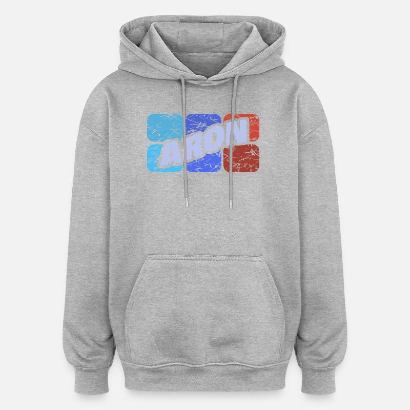 First name Aron - Oversized Unisex Hoodie - heather grey