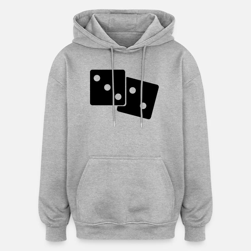 Dit - Sweat à capuche oversize unisexe - gris chiné