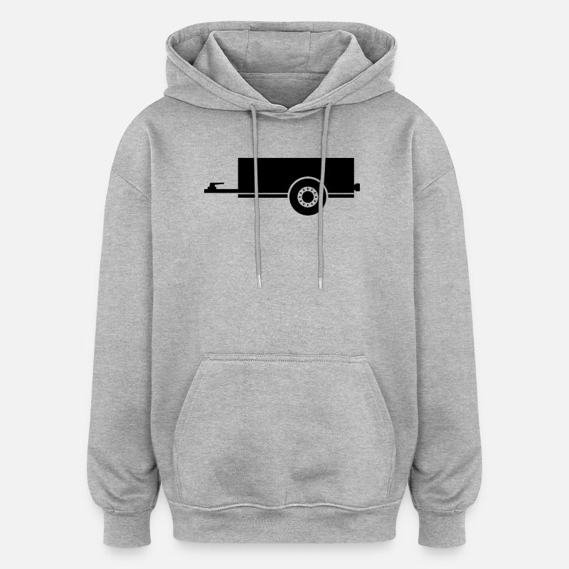 Hauling trailer - Oversized Unisex Hoodie - heather grey