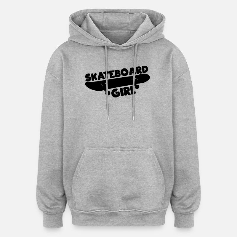 Skateur - Sweat à capuche oversize unisexe - gris chiné