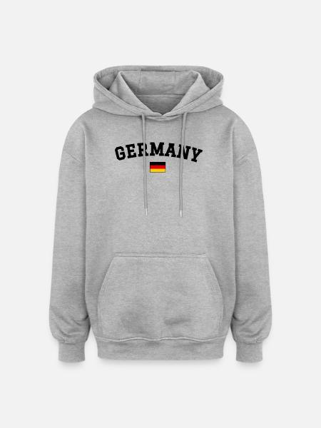 Spanien Flagge Design Englisch Schwarz - Oversized Unisex Hoodie - Grau meliert