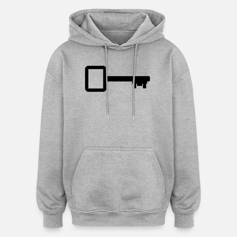 Clé de la maison - Sweat à capuche oversize unisexe - gris chiné