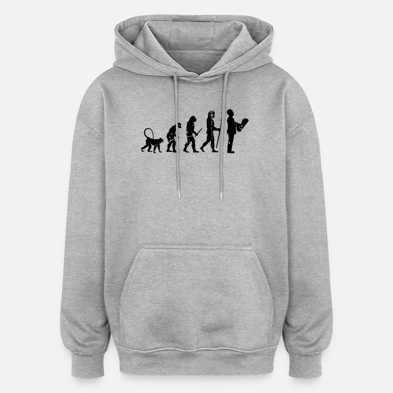 Développement de l’architecture - Sweat à capuche oversize unisexe - gris chiné