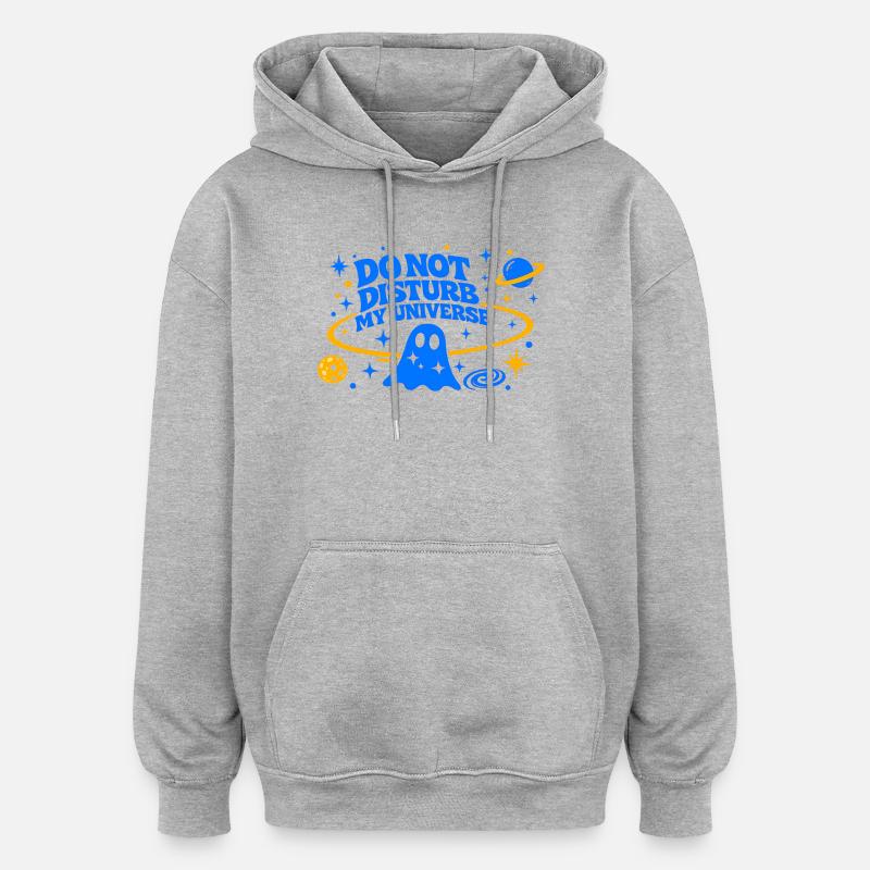 NE DÉRANGE PAS MON UNIVERS - Sweat à capuche oversize unisexe - gris chiné
