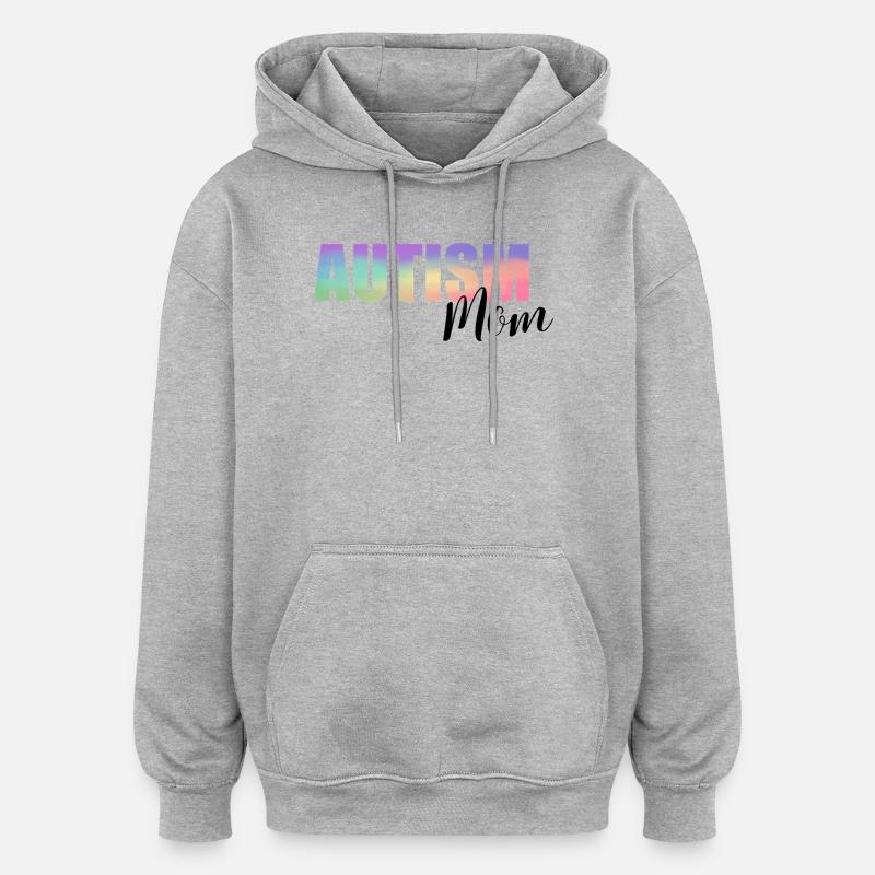 Autisme Maman Spectre Pastel - Sweat à capuche oversize unisexe - gris chiné