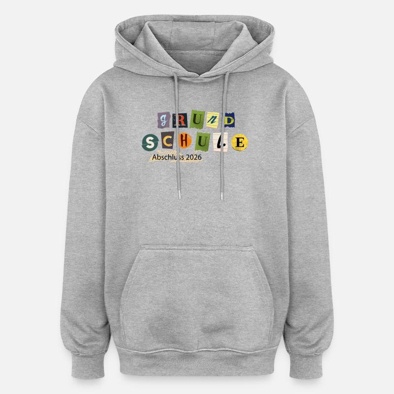 Schulabschluss 2026 - Oversized Unisex Hoodie - Grau meliert